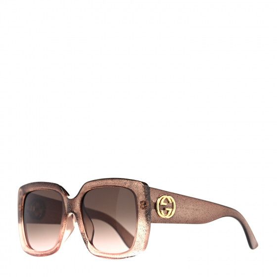 GUCCI Acetate Glitter Optyl Square Sunglasses GG3837/F/S Brown Pink | FASHIONPHILE (US)