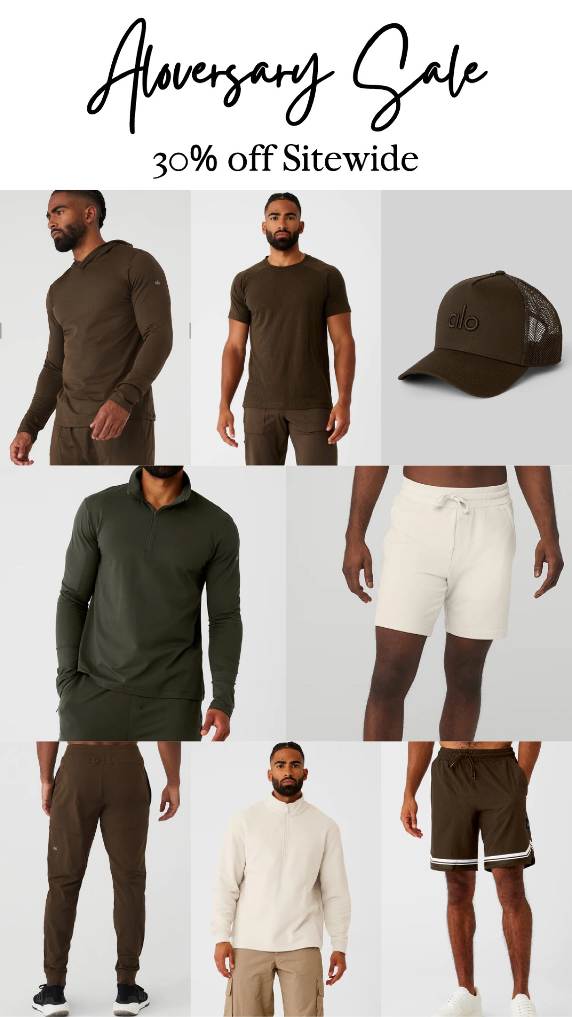 Alo is having their aloversary sale right now! 30% off their whole website! This is the perfect time to stock up on things for HIM & dress your man right! 🤎 

#LTKsalealert #LTKActive #LTKfitness