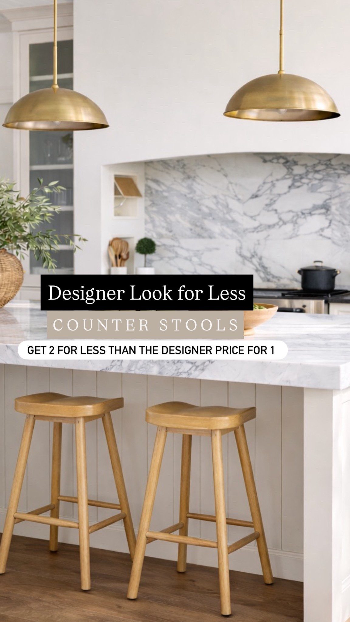 These McGee & Co inspired counter stools give you the same warm wood, timeless silhouette, and organic modern style—without the designer price tag. Perfect for kitchen islands, breakfast nooks, and modern farmhouse kitchens, they pair beautifully with marble countertops, brass lighting, and neutral spaces.

If you love McGee & Co style but want to decorate on a budget, these stools are a must-have. They’re comfortable, versatile, and make any kitchen feel custom and elevated.

✨ Designer look for less
✨ Perfect counter height for kitchen islands
✨ Neutral wood tone that works with any kitchen

#LTKFindsUnder100 #LTKHome #LTKSaleAlert