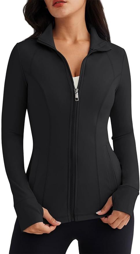 Trendy Queen Womens Zip Up Jackets Long Sleeve Hoodies Gym Sweaters Workout Clothes 2023 | Amazon (US)
