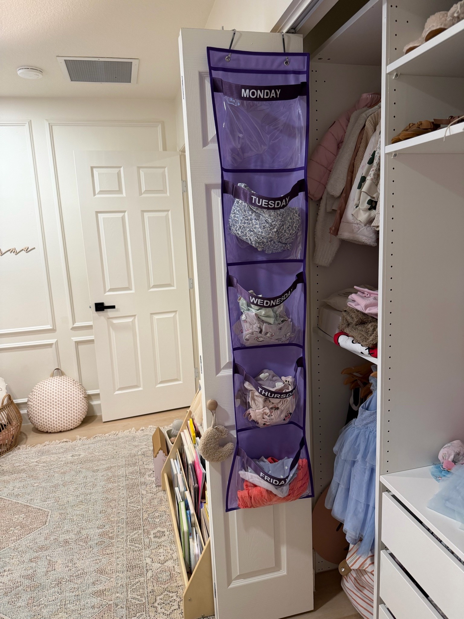 Days of the week clothing organizer! Highly recommend for smoother early school mornings

#LTKHome #LTKmomlife #LTKKids