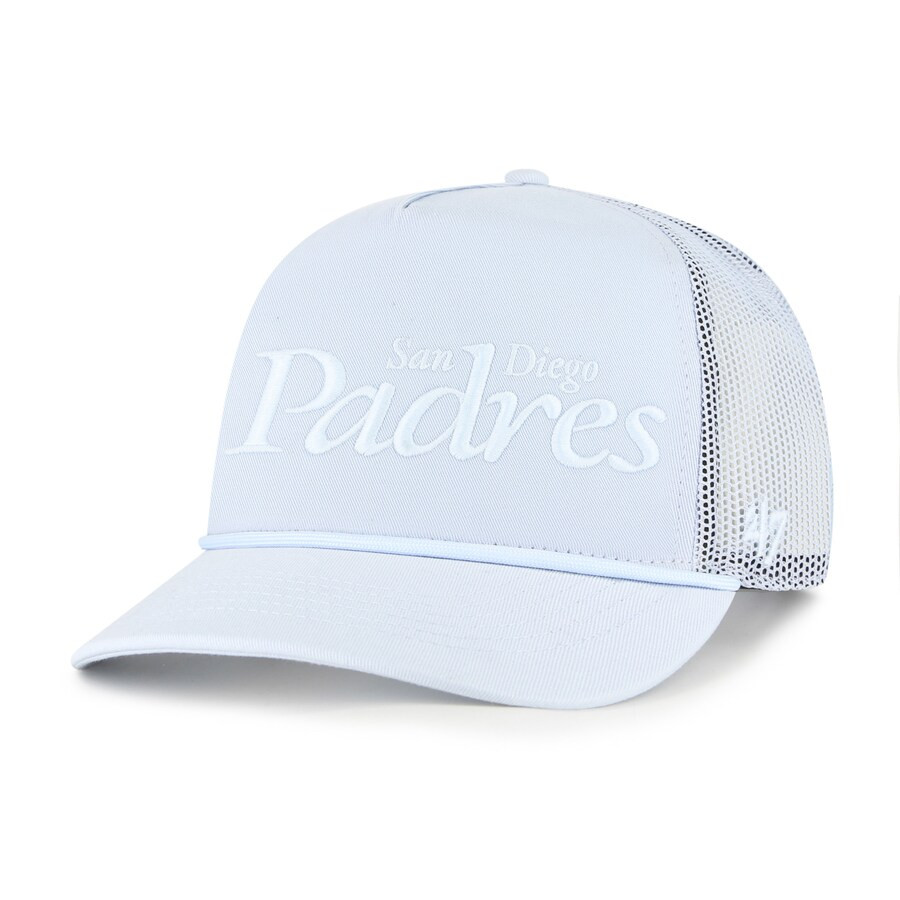 San Diego Padres '47 Foundation Script Hitch Adjustable Trucker Hat - Light Blue | Fanatics
