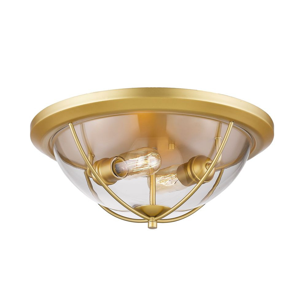 Avery Home Lighting 2-Light Flush Mount in Satin Gold (Flush Mount) | Bed Bath & Beyond