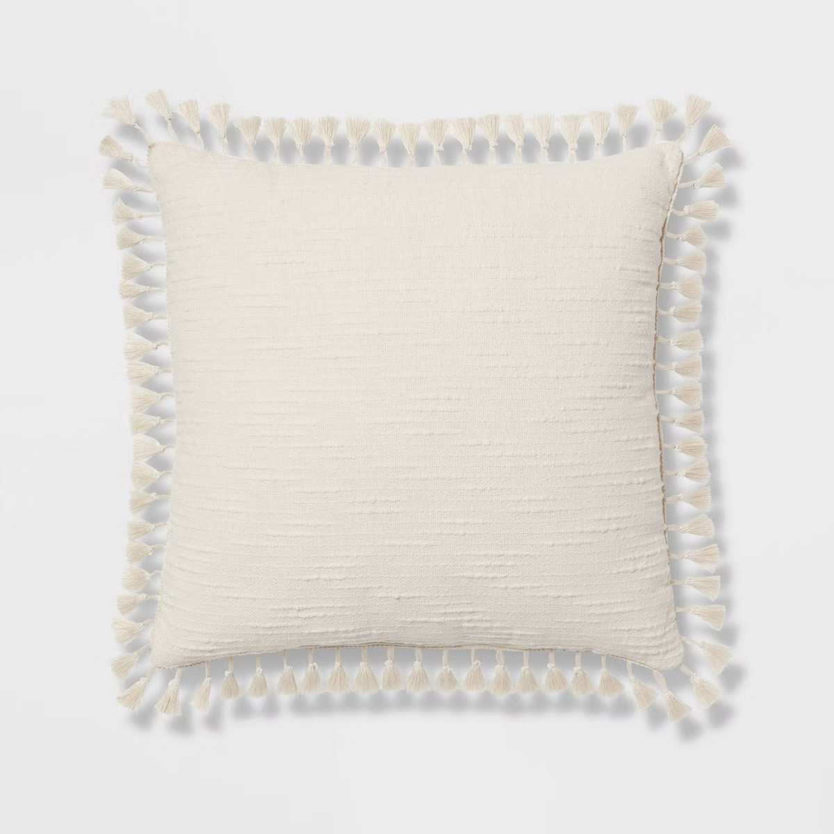 Euro Textured Slub Tassel Decorative Throw Pillow - Threshold™ | Target