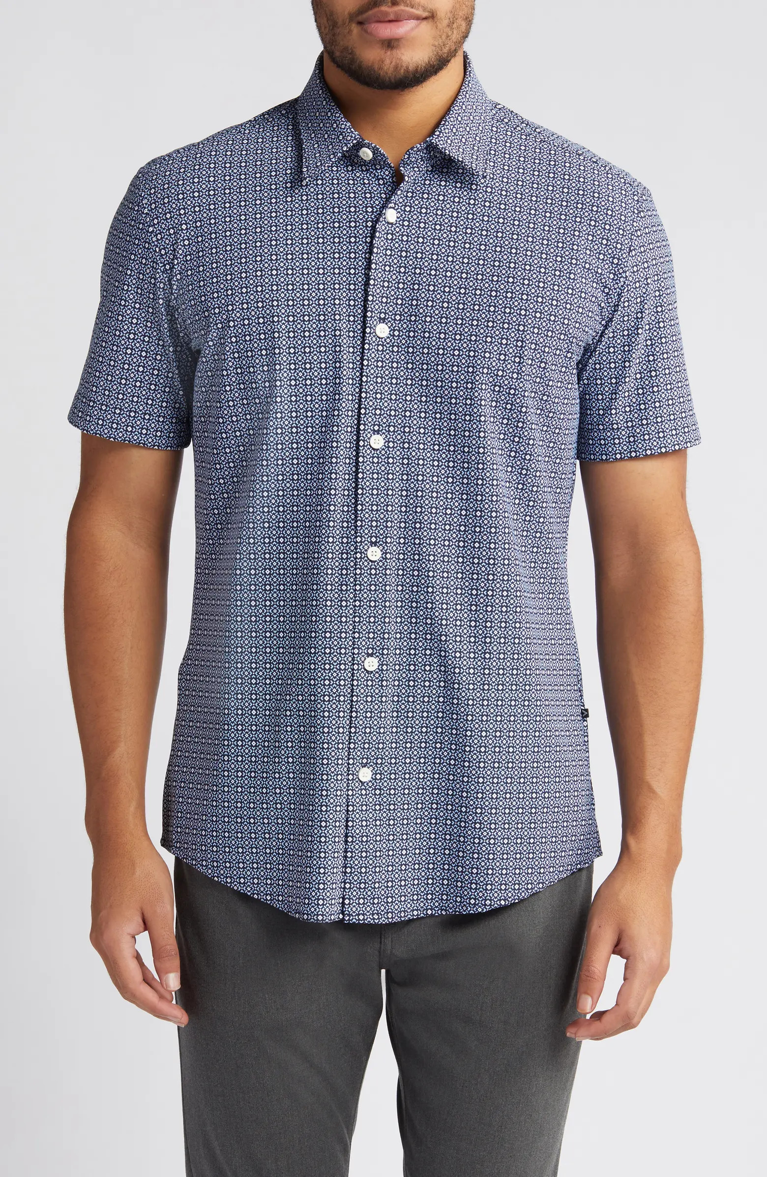 Roan Ken Slim Fit Short Sleeve Button-Up Shirt | Nordstrom