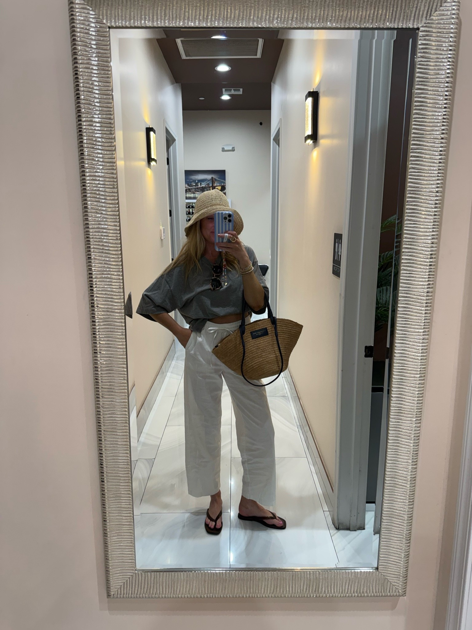 I sized up two sizes In those cute and on sale linen pants ! Tee runs oversized I got my true size. Cute and easy summer outfit.

#LTKootd #LTKdayinmylife #LTKgrwm