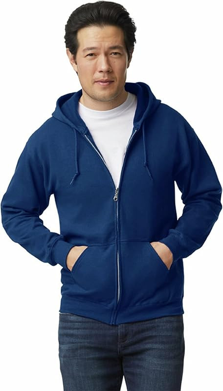 Gildan Fleece Zip Hoodie Sweatshirt, Style G18600 | Amazon (US)