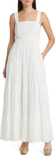 PAIGE Ginseng Tiered Cotton Maxi Sundress | Nordstrom | Nordstrom