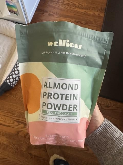 wellious Almond Protein Powder (Vanilla) - 18 Grams of Pure Healthiest Vegan Protein for Women & ... | Amazon (US)