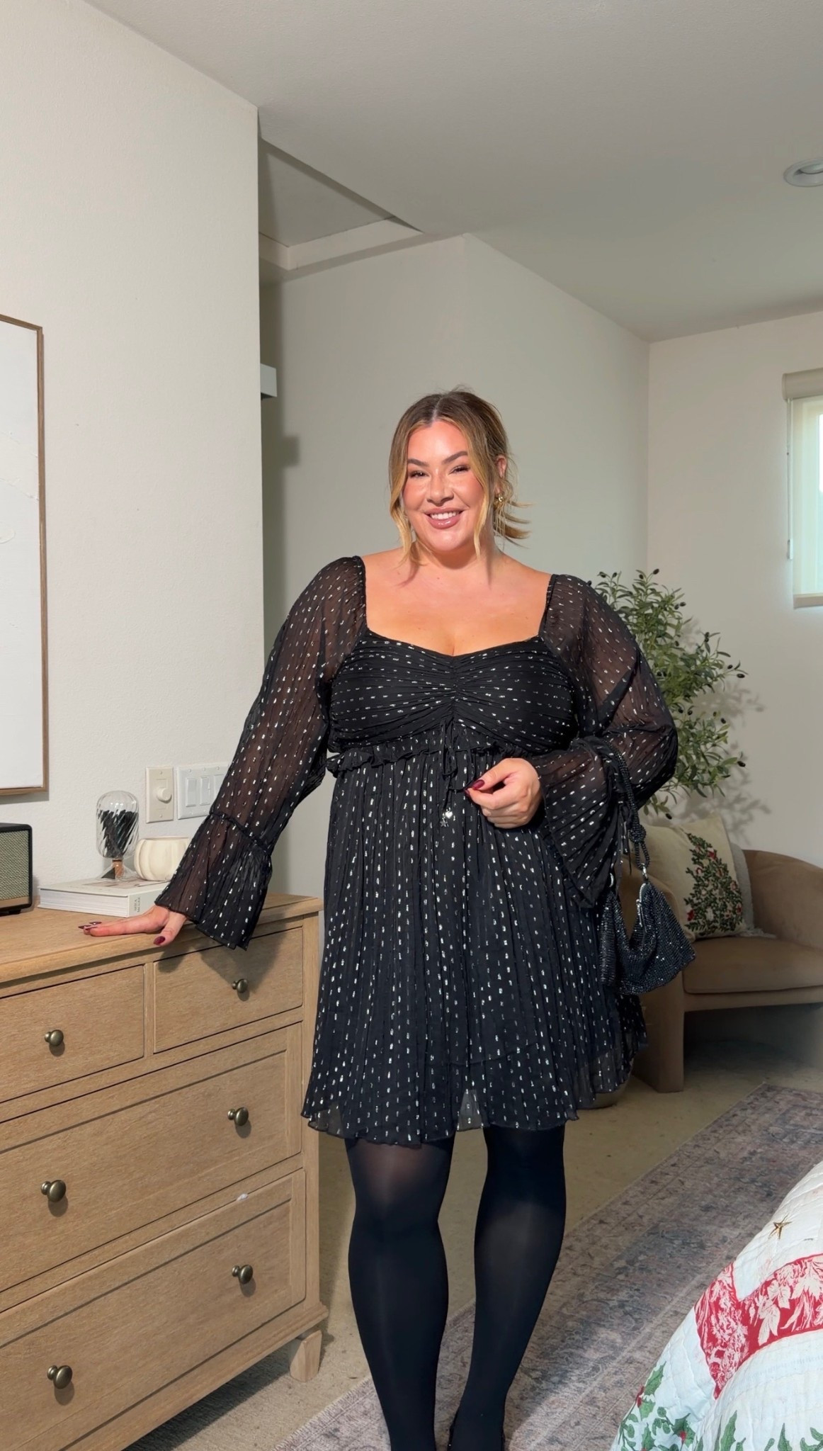 Holiday party outfit inspo from AE✨ wearing an xl in this dress!!

#LTKMidsize #LTKSeasonal #LTKHoliday