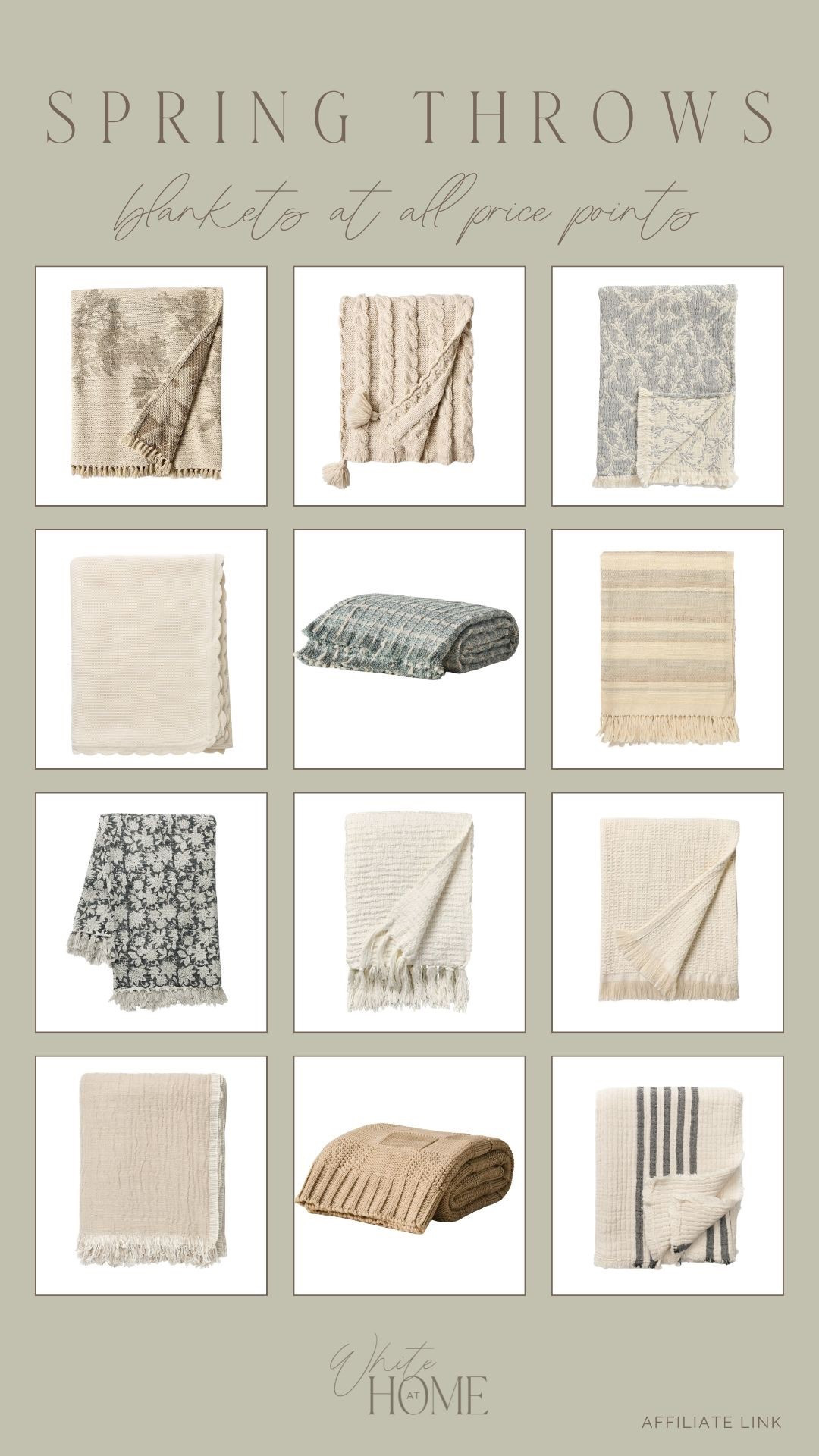 Throw blankets I am loving for the spring season! Lightweight knits, florals patterns, soft pastels and pops of blue, affordable finds, and splurge worthy favorites! The best of it all! 

#LTKHome