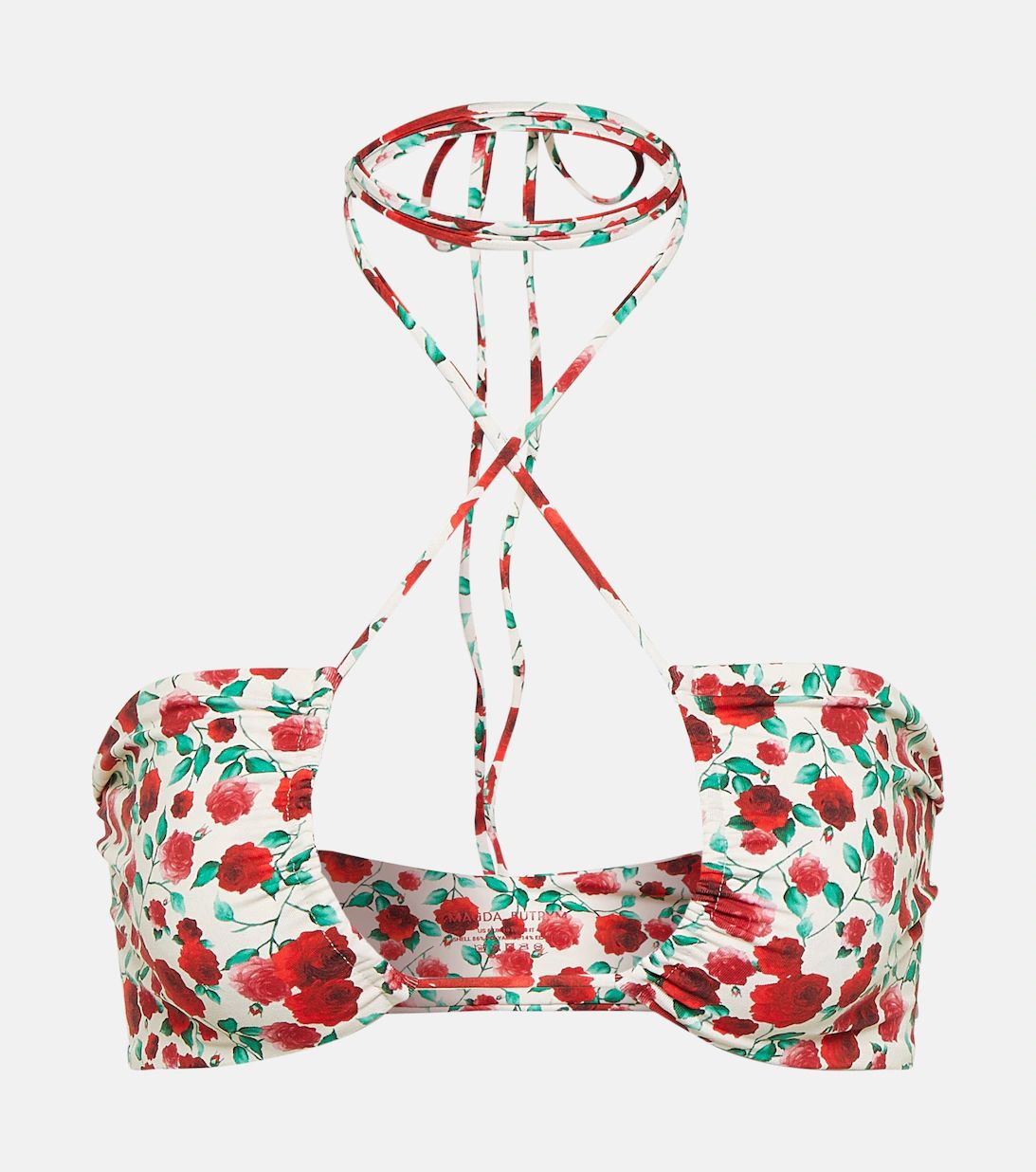 Floral-printed halterneck bikini top | Mytheresa (FR)