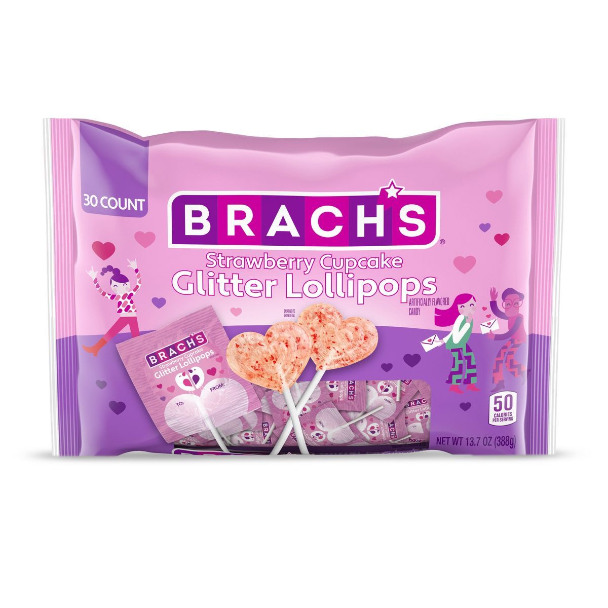 Brach's Valentine's Strawberry Cupcake Glitter Pops - 13.5oz | Target