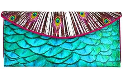 Kent Stetson Designer Peacock Clutch Evening Formal Handbag Pocketbook Purse | Amazon (US)