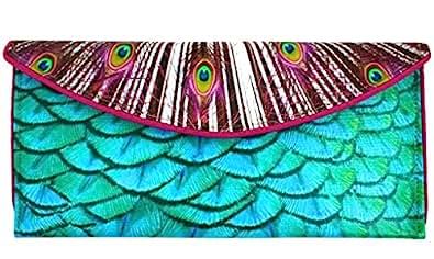 Kent Stetson Designer Peacock Clutch Evening Formal Handbag Pocketbook Purse | Amazon (US)