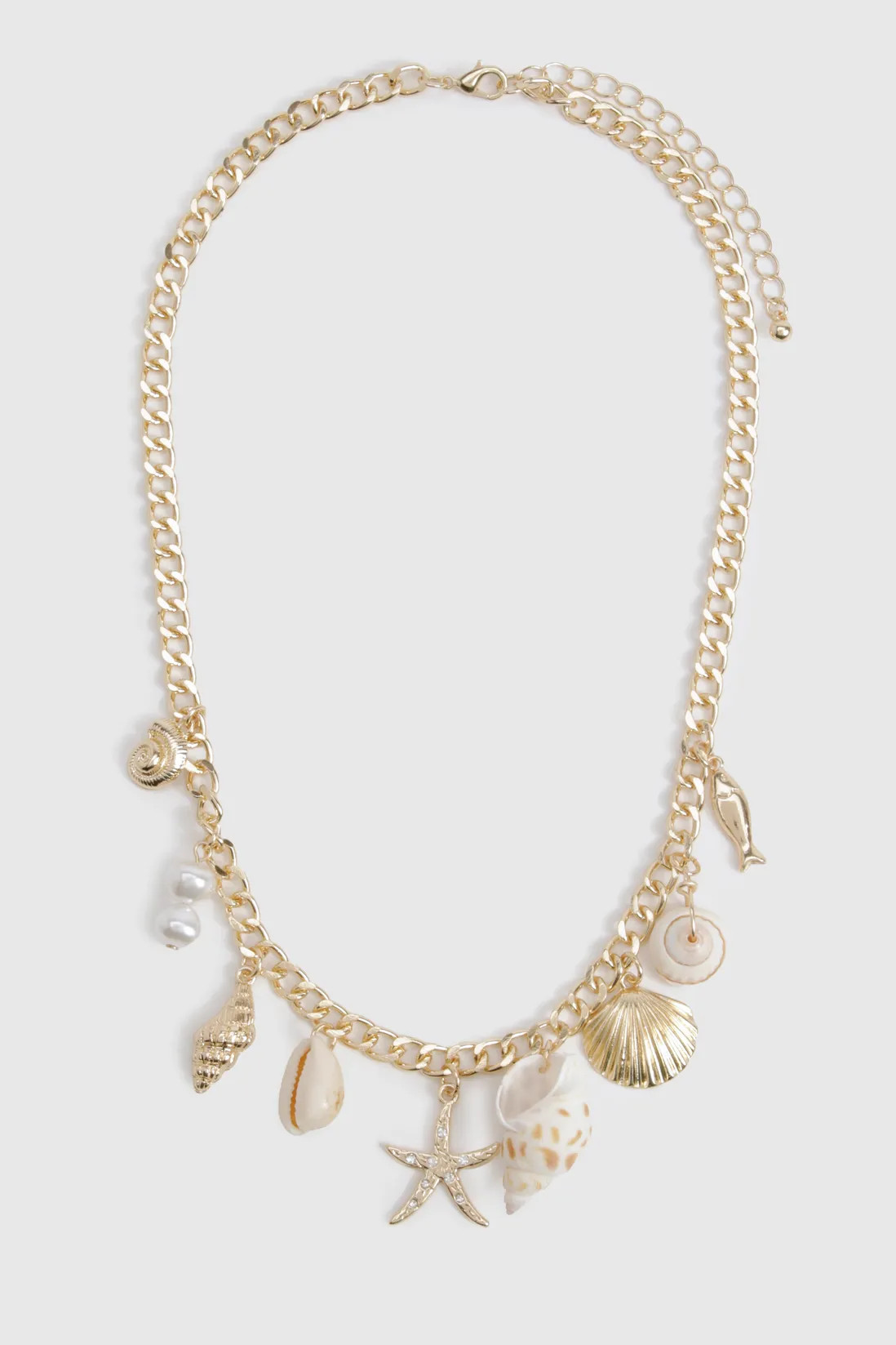 Ocean Charm Necklace | boohoo (US & Canada)