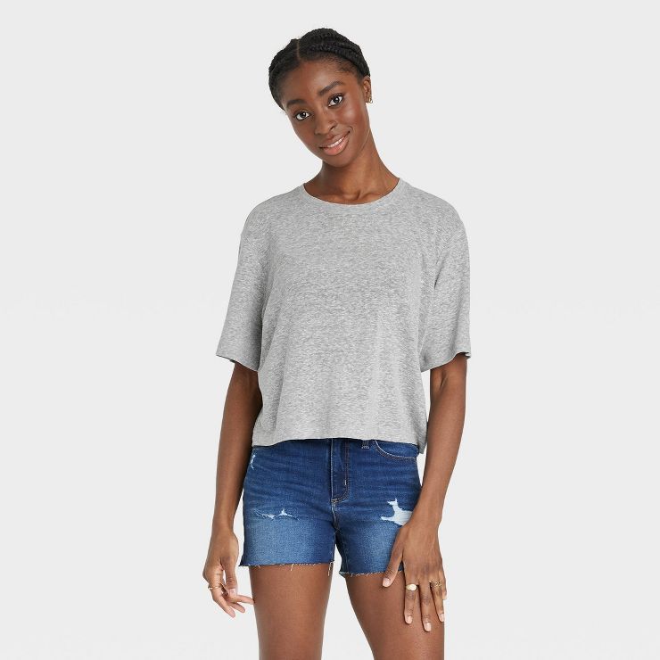 Women's Elbow Sleeve Boxy T-Shirt - Universal Thread™ | Target