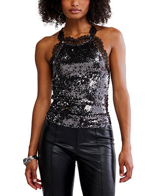 Free People Women's Take Me Away Sequin Detail Cami Top - Macy's | Macy's