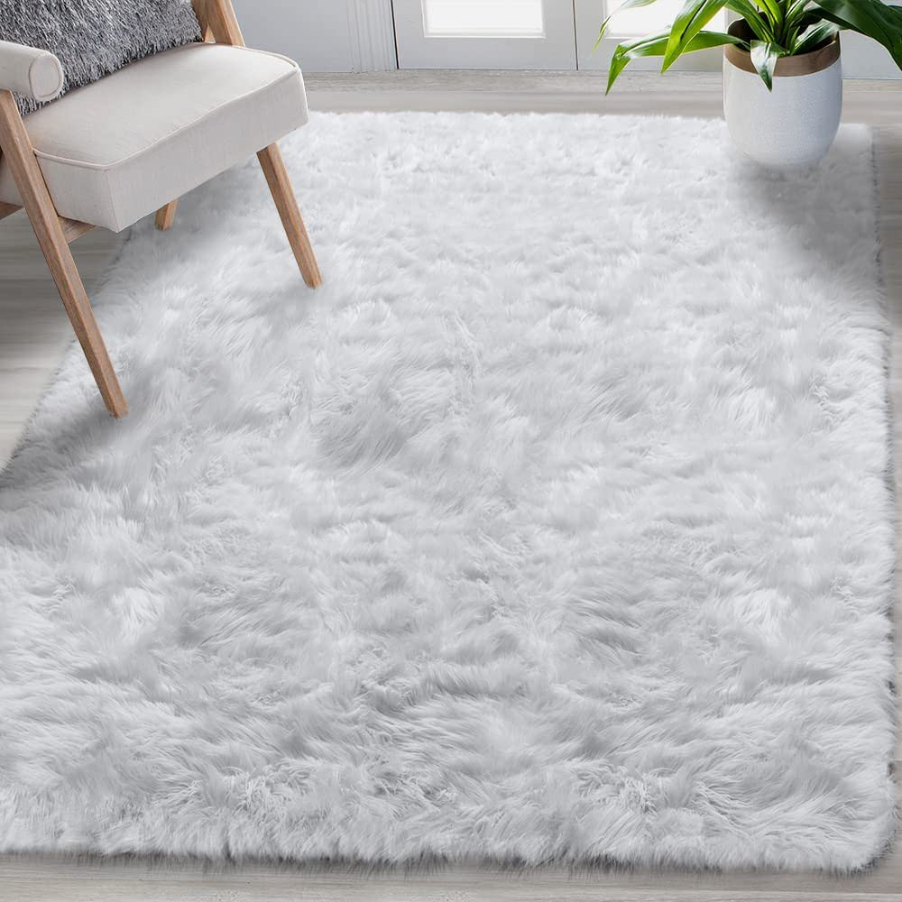 lalaLOOM Soft and Thick Faux Fur Rug, Machine Washable, Super Fluffy Carpets for Bedroom and Livi... | Amazon (US)