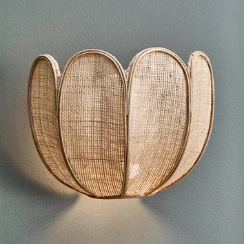 Vernon Raffia Wall Sconce | Temple & Webster AU