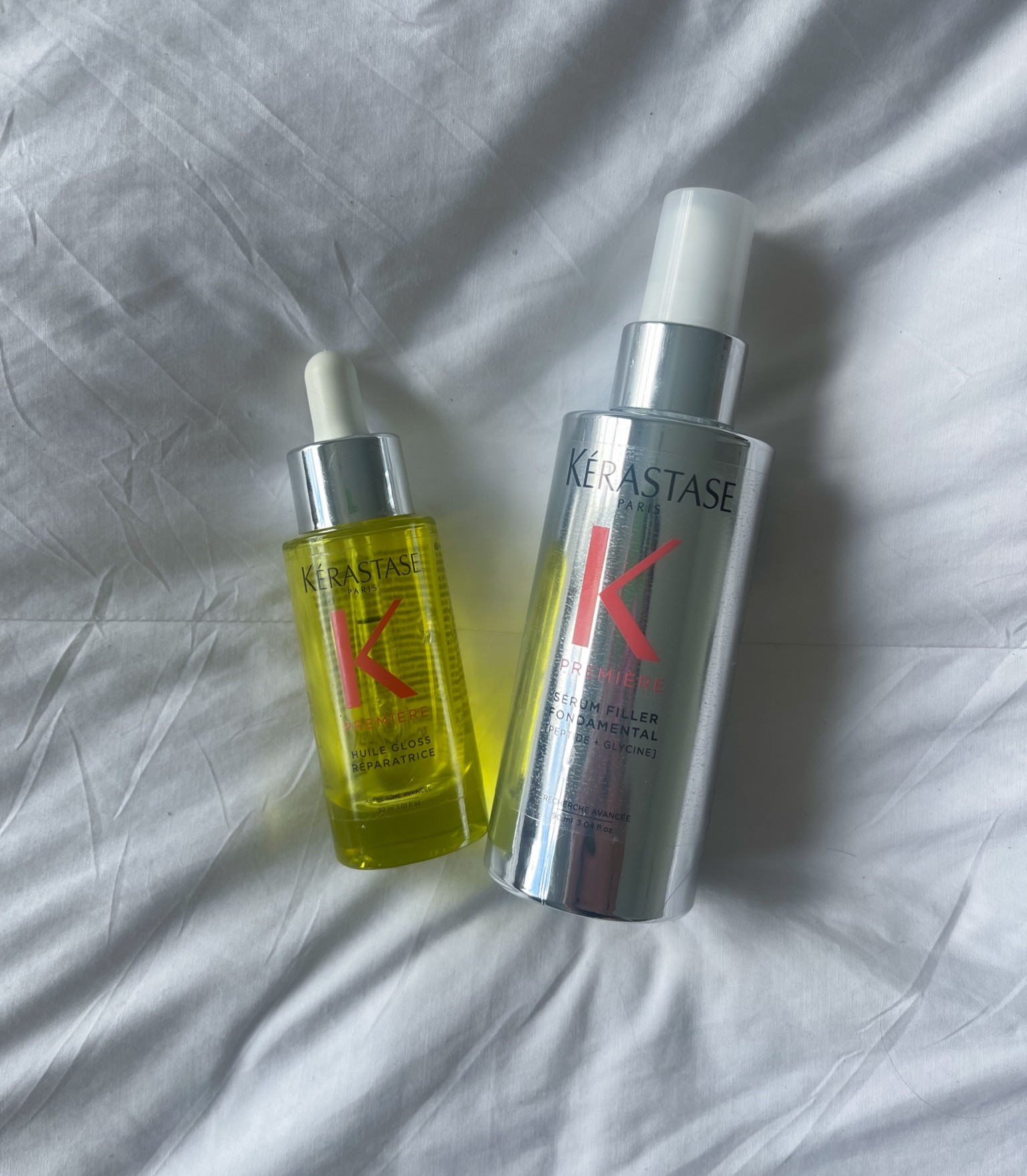 my hair is super damaged & dry from heat styling / coloring but this combo literally saved me, my hair has never looked better!! I also use the rest of the premiere collection for shampoo & conditioner- Kérastase is having a 20% off sale this weekend too, so grab these discounted while you can 🤍

#LTKSummerSales #LTKSaleAlert #LTKBeauty