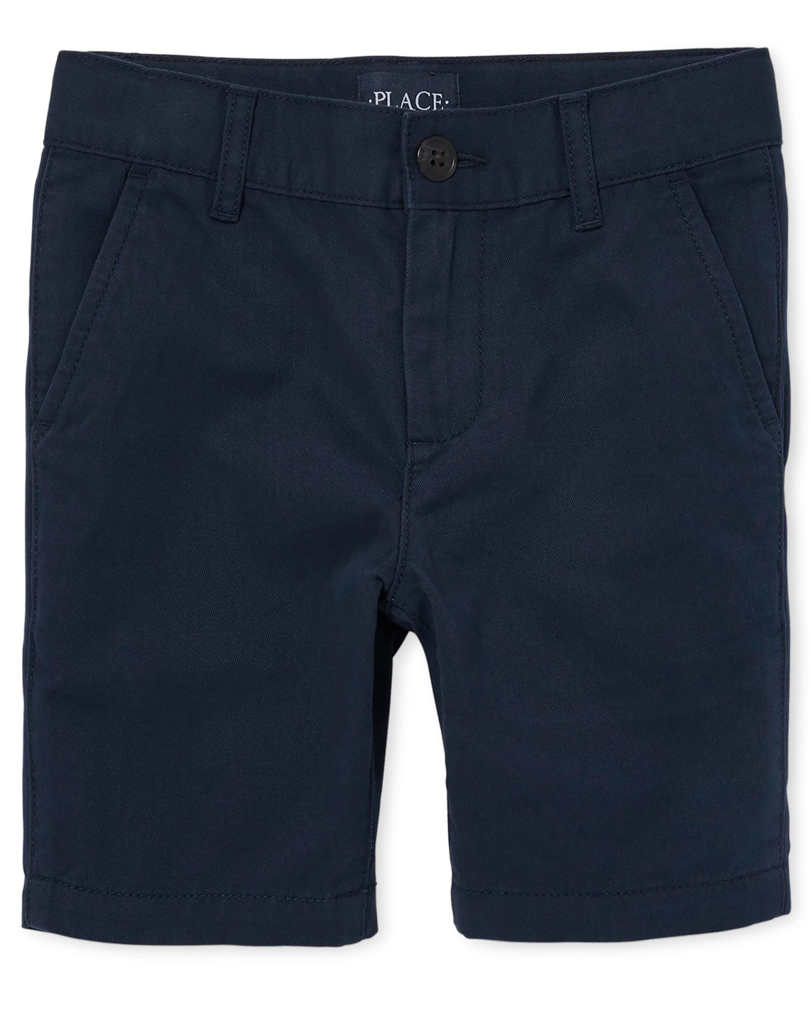 Boys Uniform Stretch Chino Shorts - blue | The Children's Place