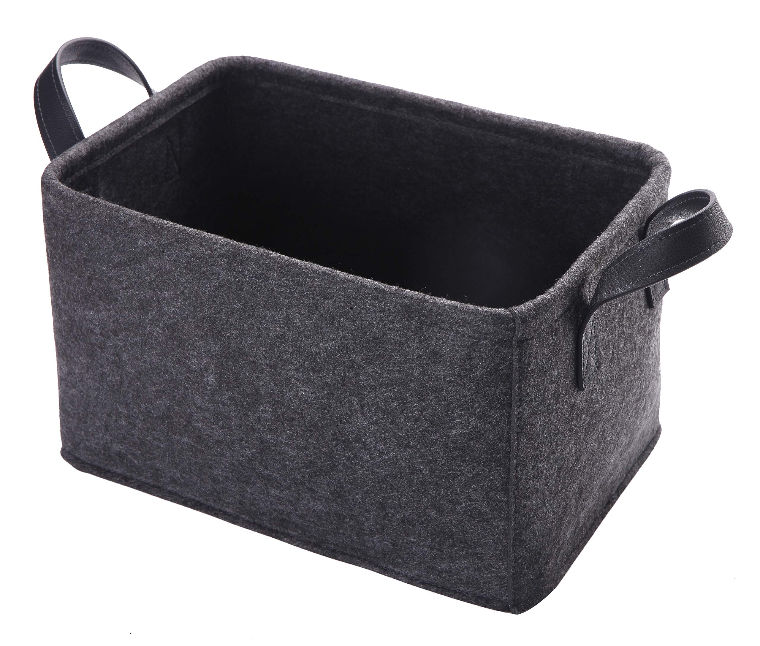 Collapsible Storage Basket with Carry Handles Felt Fabric Storage Bin Durable Organizer for Gift ... | Amazon (US)