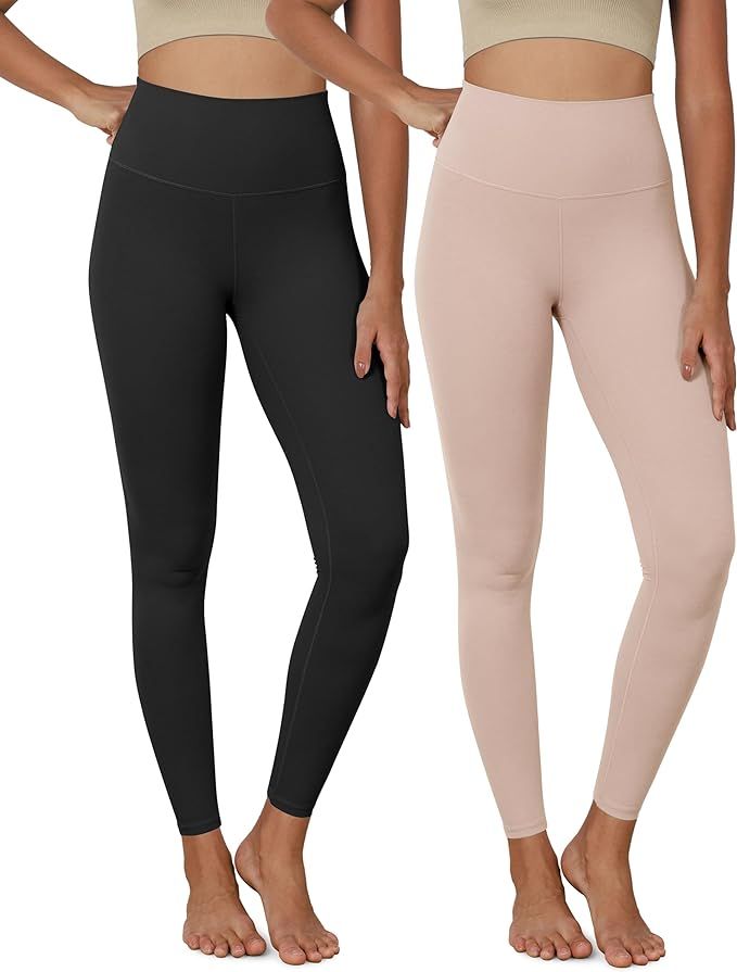 ODODOS ODCLOUD 2-Pack Buttery Soft Lounge Yoga Leggings for Women High Waist Non See Through Capr... | Amazon (US)