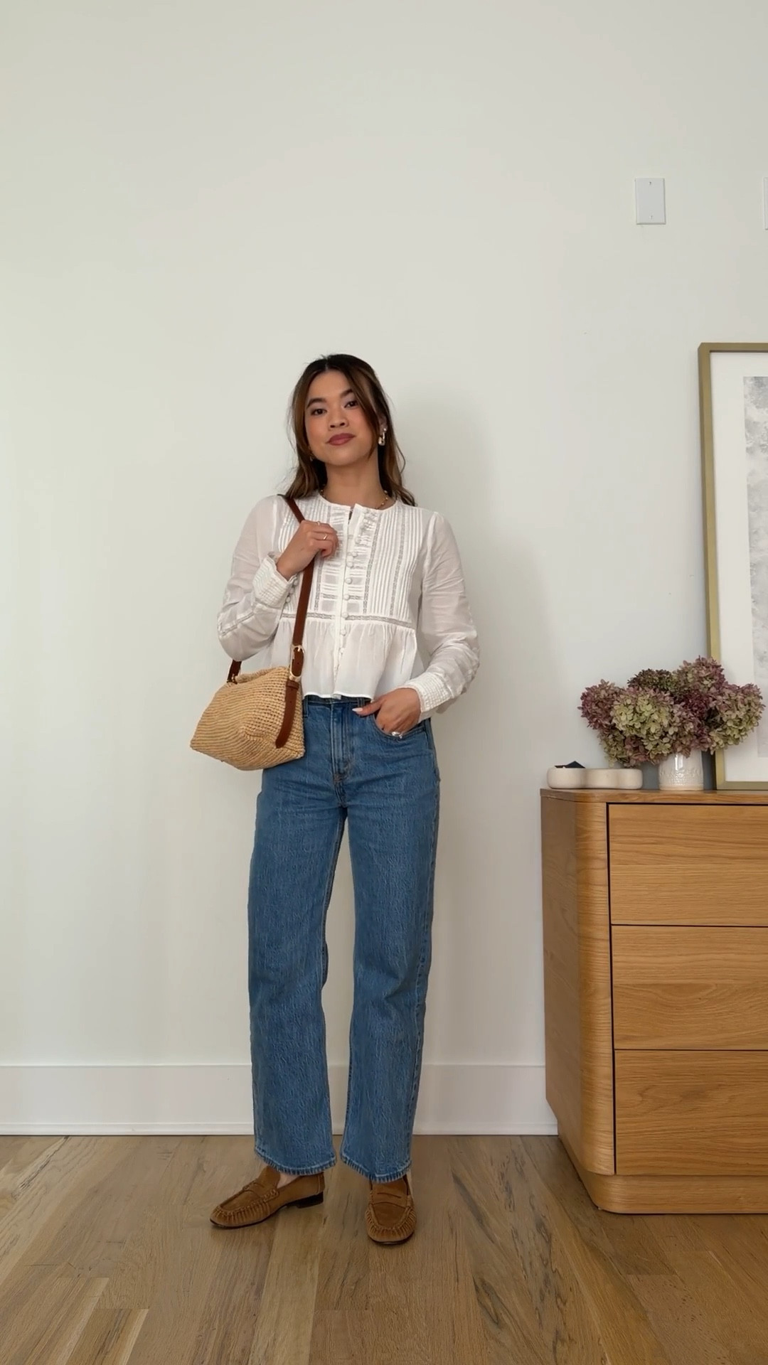 Sizing info:
•jeans size 24 extra short in •medium wash
Top size 2 in Ecru 

petite fashion, get dressed with me, outfit inspiration, ootd, nashville outfit, Nashville influencer, petite style, vacation style, casual outfits, mom style, petite pants, spring outfits, spring outfit info, spring pants, spring outfit idea, spring top, spring bag, spring sweater, spring shoes, Spring jeans, white blouse, sezane blouse, sezane top 

 @SEZANE 

#LTKSeasonal #LTKmomlife #LTKootd