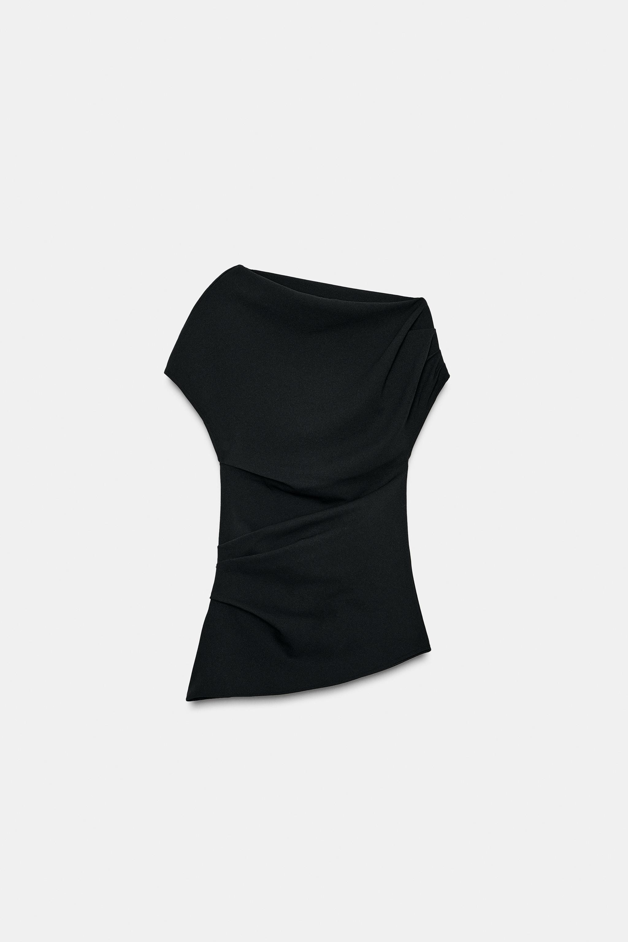 ASYMMETRIC PLEATED TOP | Zara US