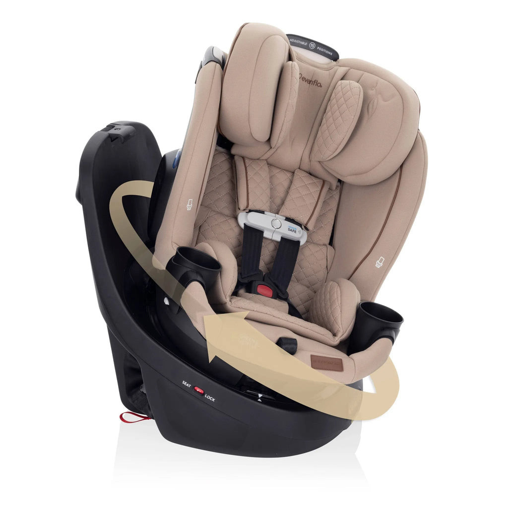 Evenflo Gold Revolve 360 Slim 2-in-1 Rotating Convertible Car Seat - Travertine | REBEL (formerly Rebelstork)