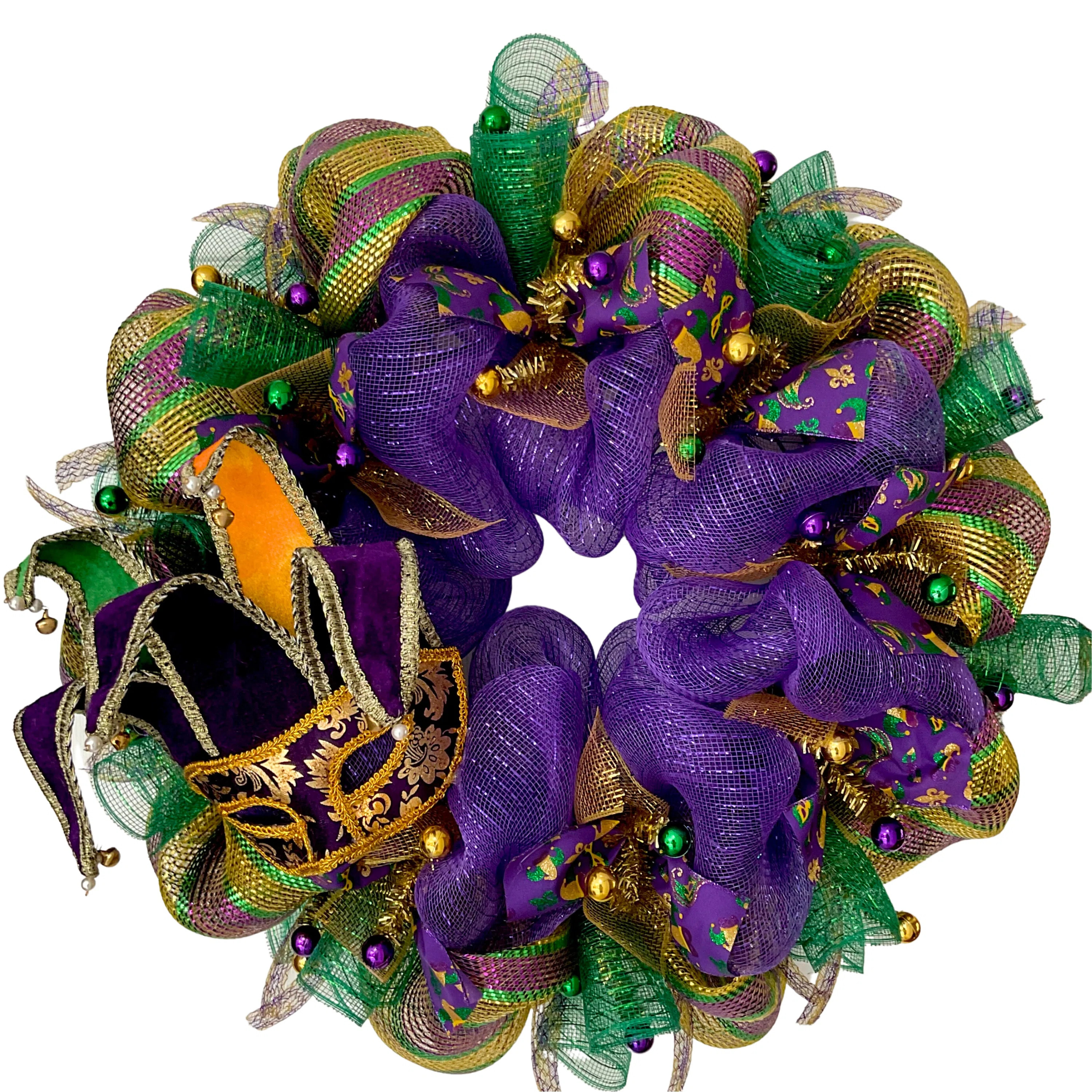 Mardi Gras Jester Mask Wreath | Wayfair North America