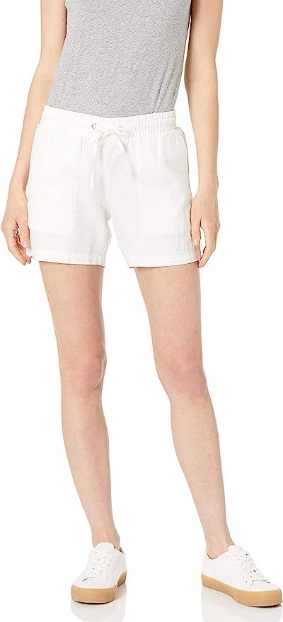 Amazon Essentials Women's 5" Inseam Drawstring Linen Blend Short (Available in Plus Size) | Amazon (US)