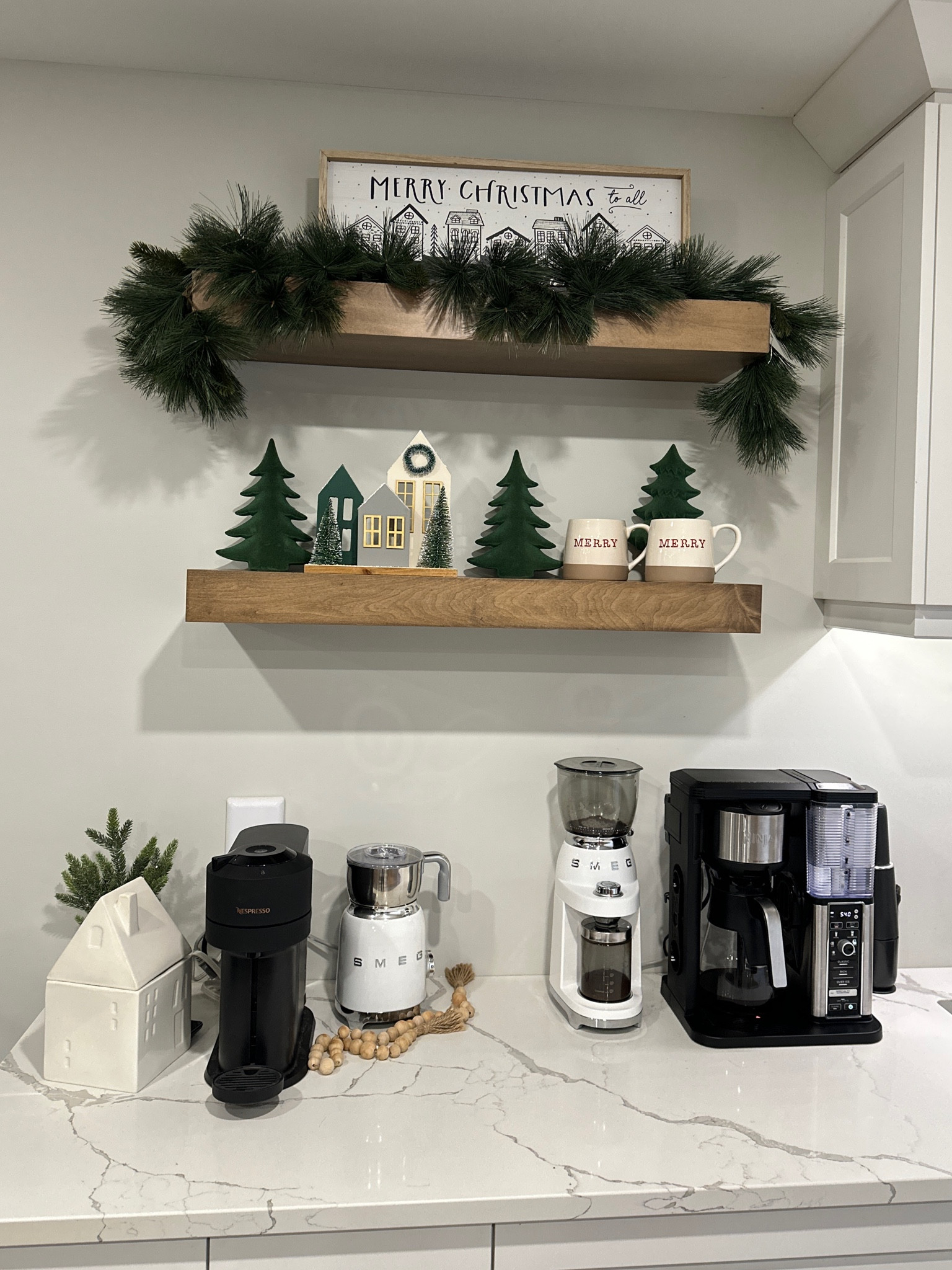 Christmas coffee corner. Modern and simple holiday decor! Christmas coffee station set up.

#LTKHoliday #LTKhome #LTKSeasonal