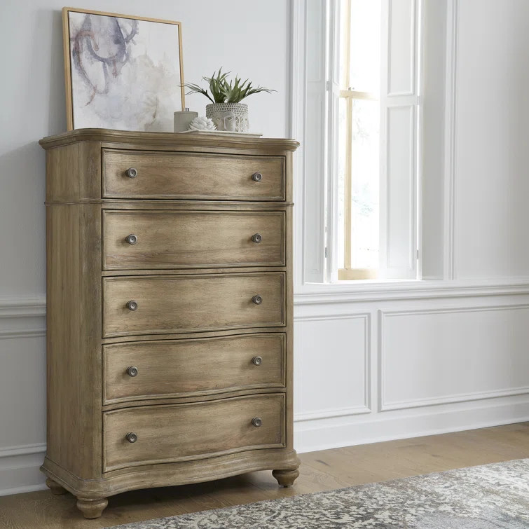 Weston Hills 5 Drawer 40.08" W Solid Wood Chest | Wayfair North America