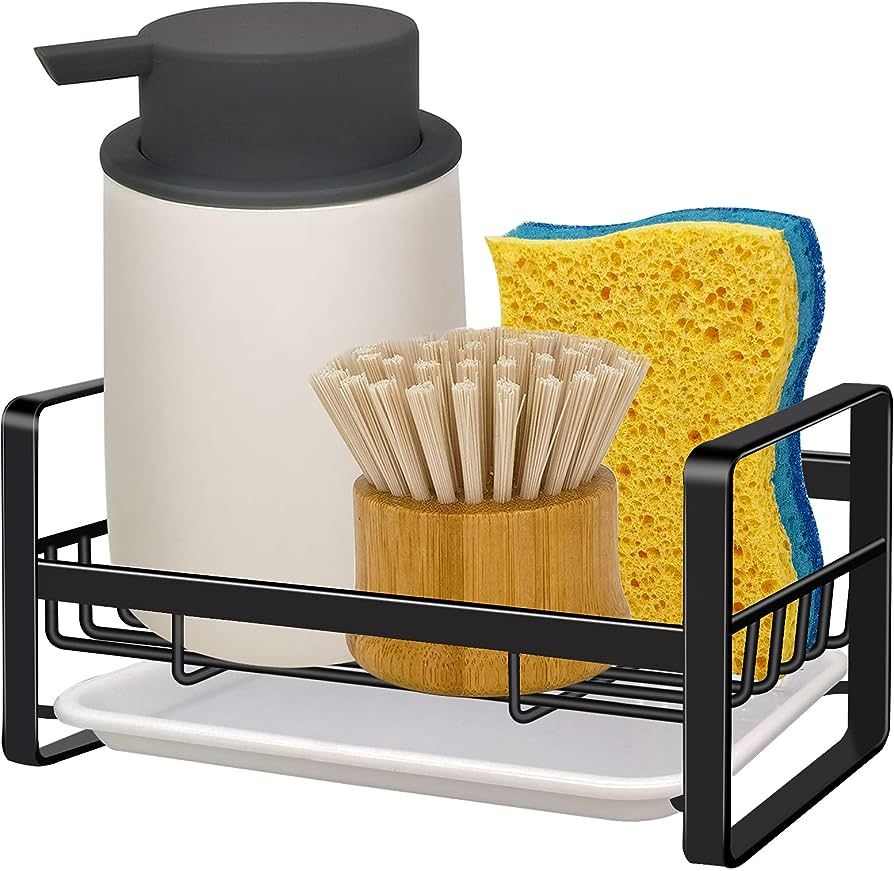 VANTEN Kitchen Sink Caddy Sponge Holder Sink Organizer, Sink Tray Drainer Rack, Soap Dish Dispens... | Amazon (US)
