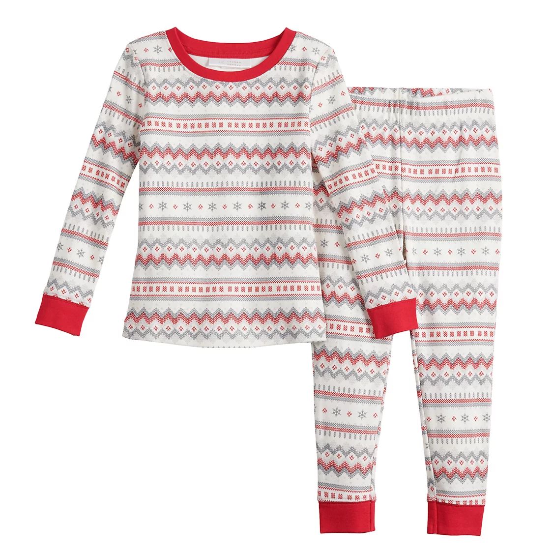 Toddler LC Lauren Conrad Jammies For Your Families Fairisle Top & Bottoms Pajama Set | Kohl's