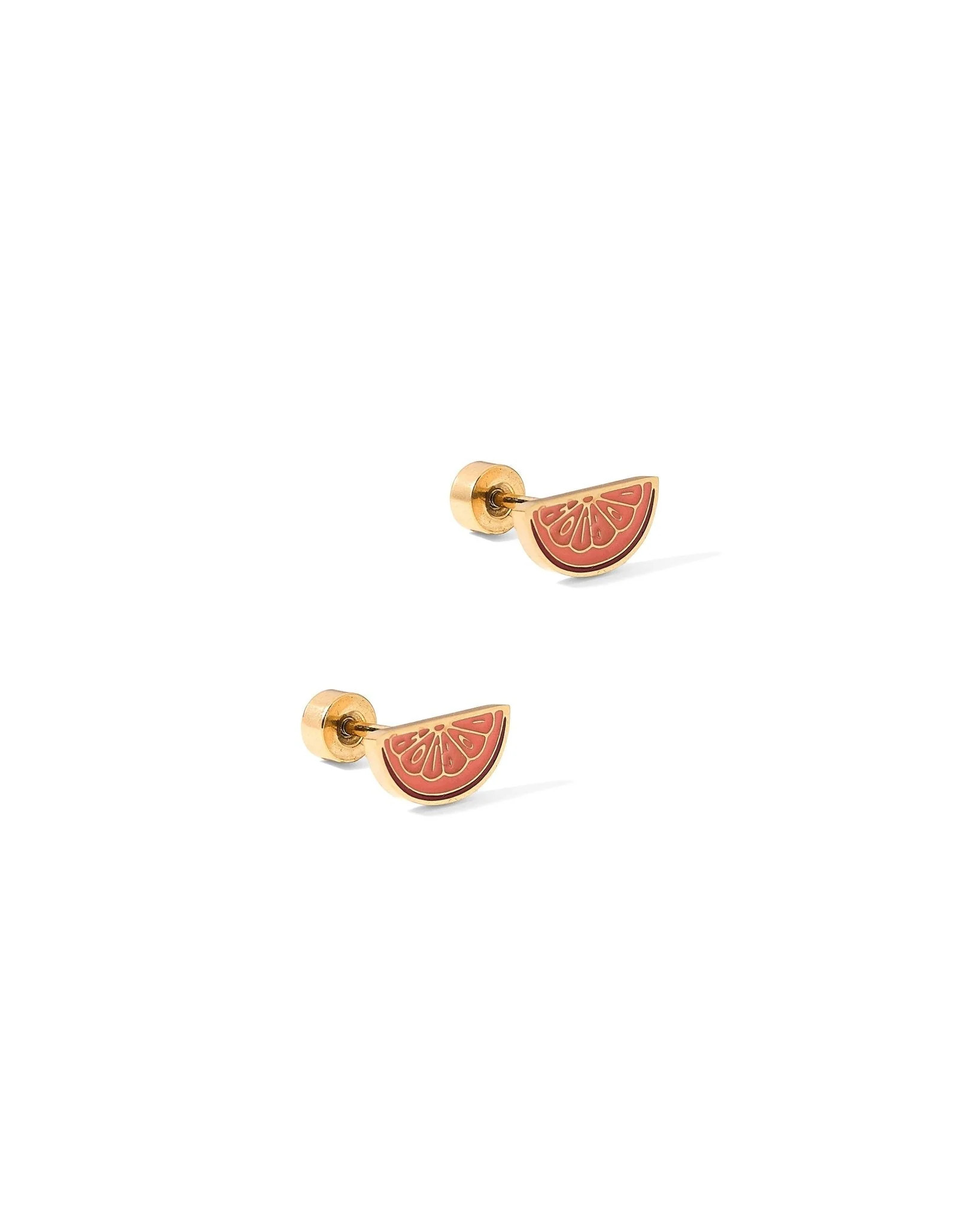 Screwback Stud Earrings - Orange Slice | LINNY CO LLC