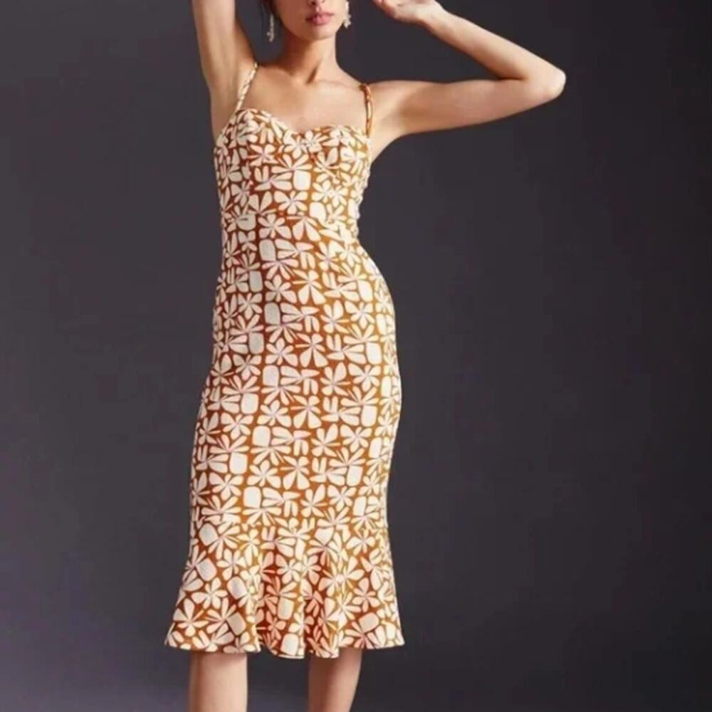 Anthropologie Hutch Jolie Sweetheart Midi Dress - Large | Poshmark