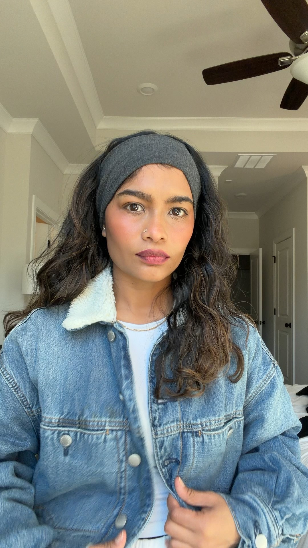 Denim bomber jacket that has quilted lining and faux fur collar—versatile jacket for Winter. I usually wear a small in target but xs works great, so size down. Wearing XS. 


#target 

#LTKSeasonal #LTKPetite #LTKFindsUnder100