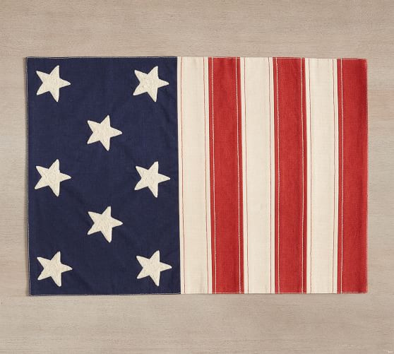American Flag Cotton Placemats - Set of 4 | Pottery Barn (US)