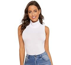 Verdusa Women's Sleeveless High Turtleneck Fitted Tank Top | Amazon (US)