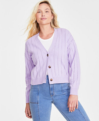 Women's Pointelle-Stitch Cardigan, Created for Macy's | Macy's