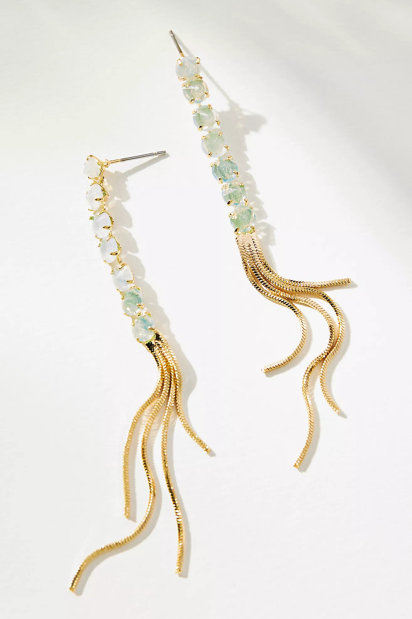 Crystal & Chain Drop Earrings | Anthropologie (US)