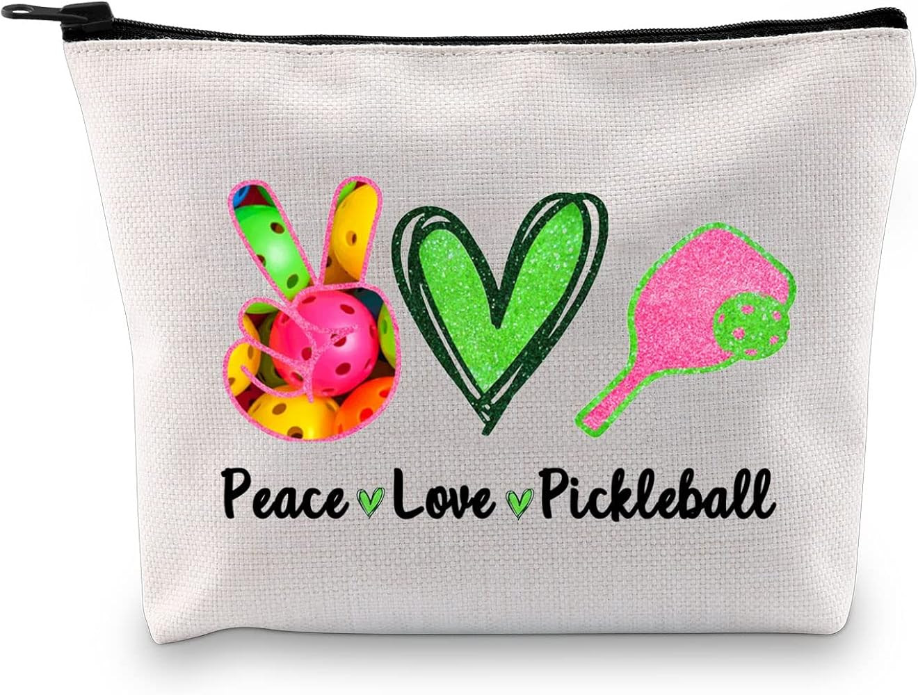 XYANFA Pickleball Makeup Bag Pickleball Player Gift Pickleball Lover Gifts For Women Peace Love P... | Amazon (US)