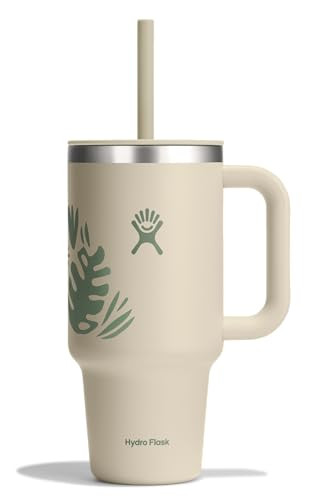 Hydro Flask Travel Tumbler with Handle, Lid and Straw - Insulated Stainless Steel in 40 Oz Botani... | Amazon (US)