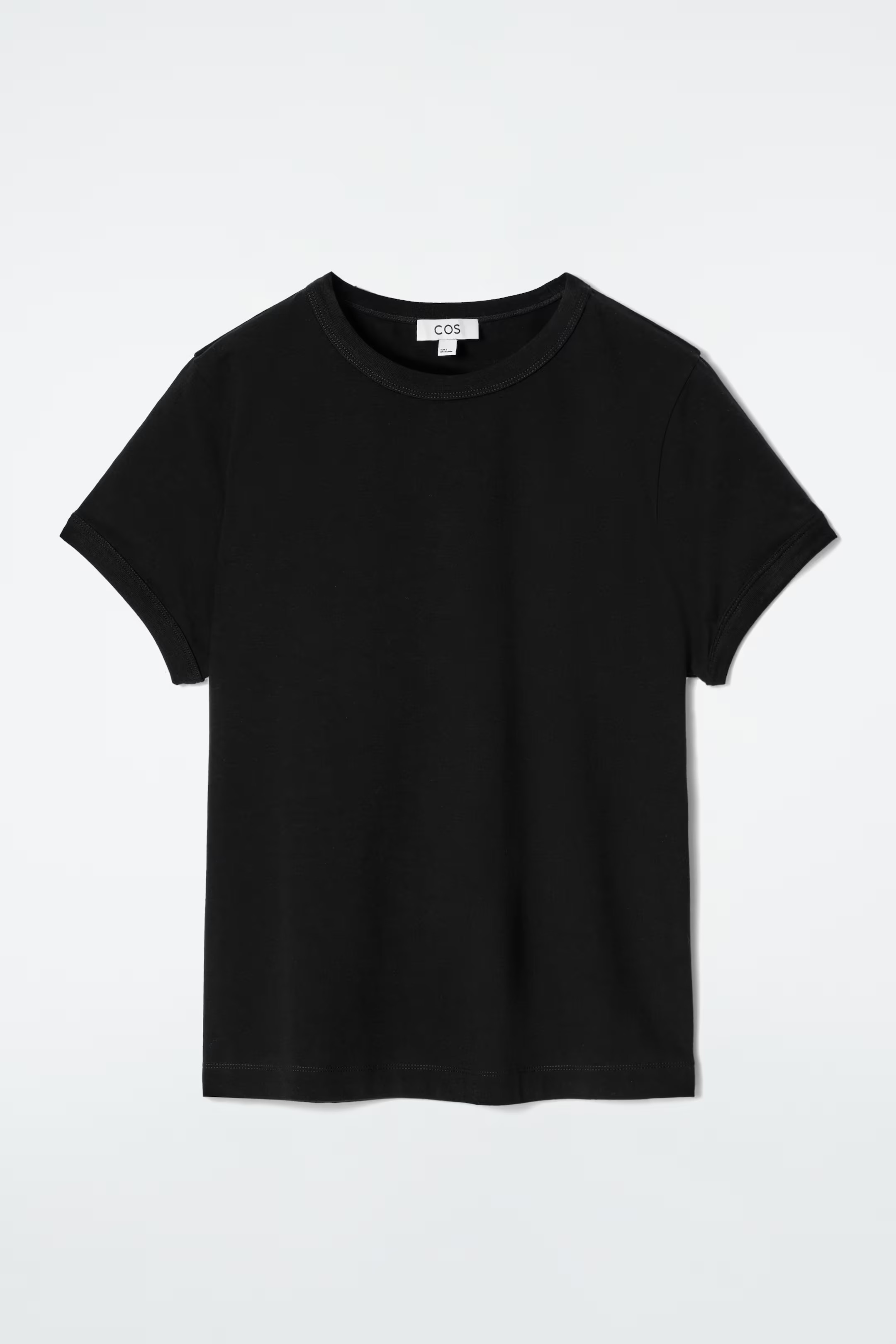 SHRUNKEN RINGER T-SHIRT - BLACK - Ladies | H&M GB | H&M (UK, MY, IN, SG, PH, TW, HK)