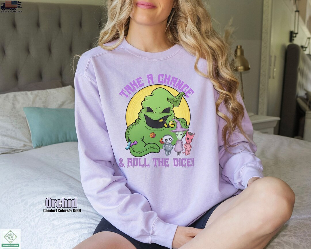 Oogie Boogie Snake Eyes Dice Comfort Colors Sweatshirt, Take a Chance & Roll the Dice Sweater, Ni... | Etsy (US)