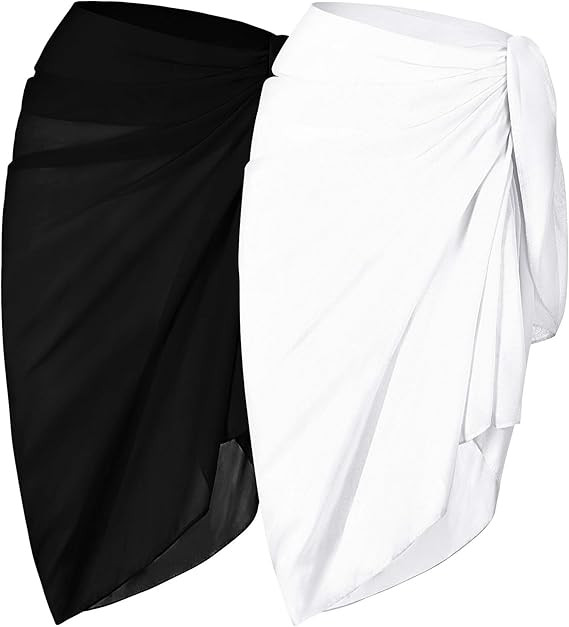 ChinFun Women's Beach Cover Up Sarong Dress Pareo Wrap Chiffon | Amazon (US)