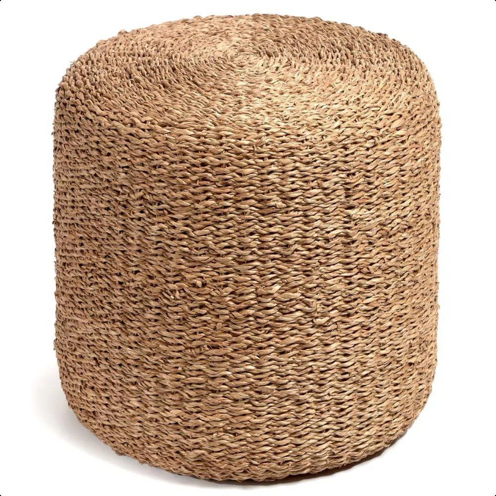 Cavanaville 40cm Wide Round Solid Colour Pouffe Ottoman | Wayfair UK